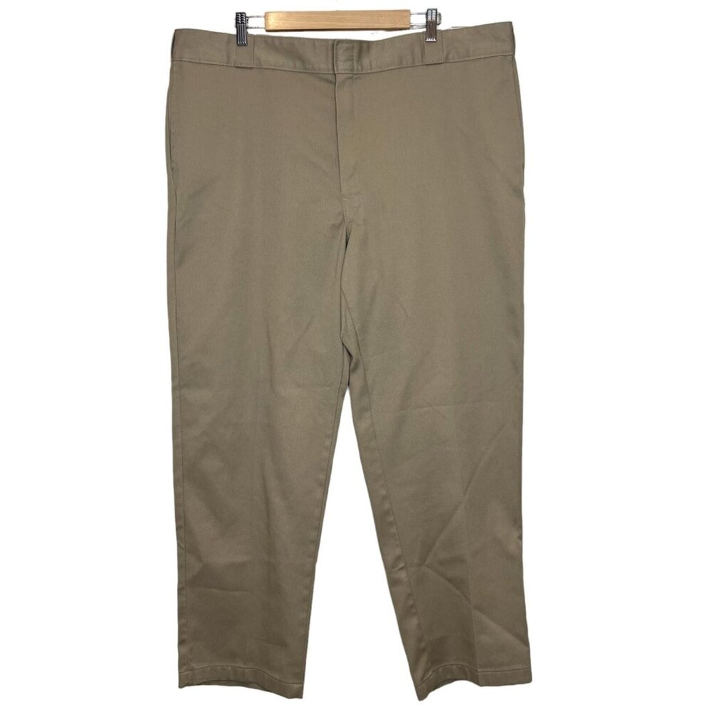 Dickies 874 Mens Tan Khaki Work Pants Trousers Casual Straight Leg 44x32